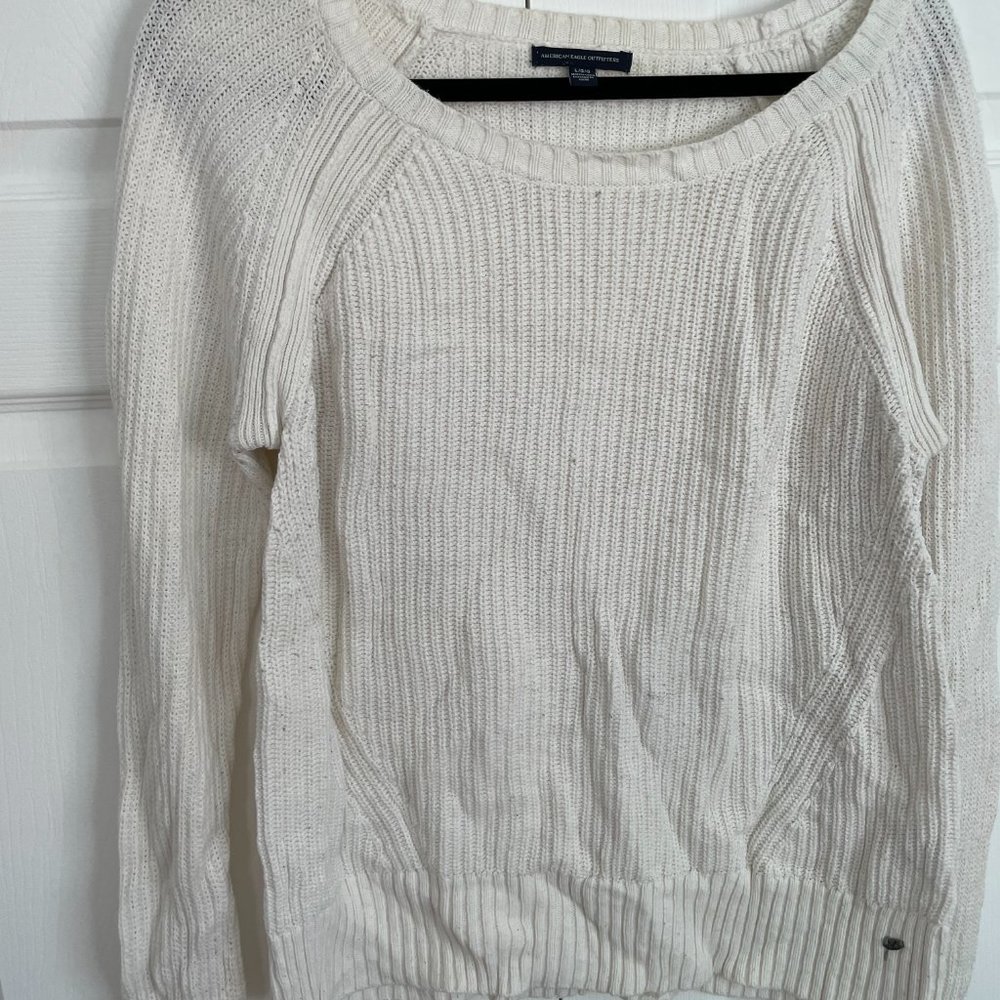 American Eagle  White Sweater